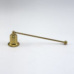 Candle Snuffer Solid Brass Bell Shaped 9” Hinged Vintage